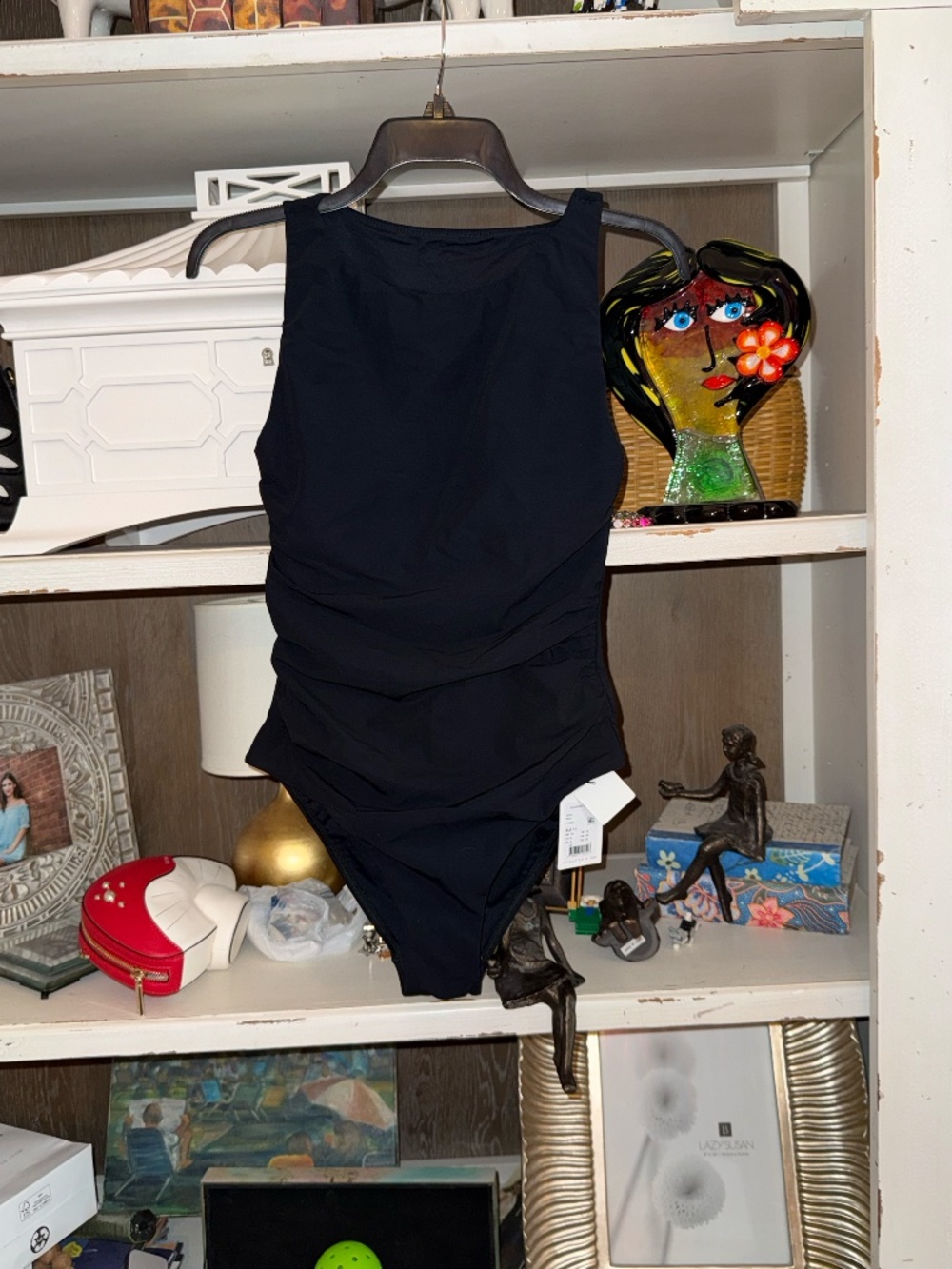 Jets australia sz US 6 black boat neck one piece swimsuit - Picture 6 of 9